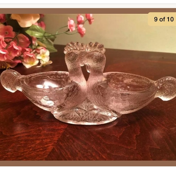 Rare Roosters Antique Schmid Verreries Salt Cellar - Picture 1 of 8